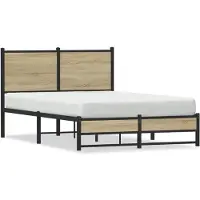 vidaXL Bedframe zonder matras metaal sonoma eikenkleurig 120x190 cm
