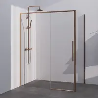 Brauer Season douchecabine met schuifdeur 140x90cm koper