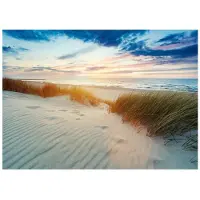 WALLARENA - Fotobehang - 300x210 cm - Fototapete van strand, zee en duinen voor slaapkamer en woonkamer