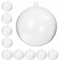 Springos 10x Transparant Acryl Kerstballen 11cm - Onbreekbaar & Decoupage