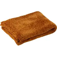 J-Line Blanket chenille polyester rust brown