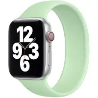 Apple Siliconen solobandje voor de Watch | 44/45/46/49 mm - Maat 6 - Pistachio