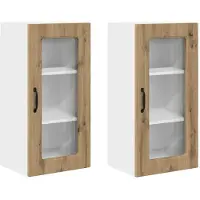 vidaXL Vaatwasserpaneel Kalmar 2 st Artisan Eiken Bewerkt hout