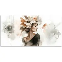 PosterMonkey Poster 40x20 cm - Bloesem - Portret - Gezicht - Posters - Kamer decoratie - Wanddecoratie woonkamer - Muurdecoratie slaapkamer