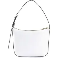 Mandarina Duck Leren Schoudertas Luna Hobo Small Optical White Wit