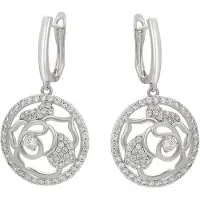 NAEMI Oorbellen zilver / transparant