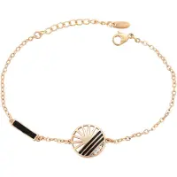 Gaya Armband rose-goud / zwart