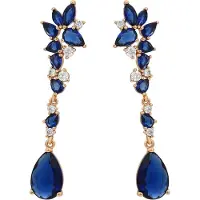 NAEMI Oorbellen navy / goud / transparant