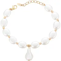 Faina Armband rose-goud / wit
