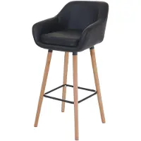 Mendler Barkruk Malmö T381, barkruk/pianostool MVG-gecertificeerd kunstleer, zwart