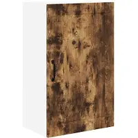vidaXL Wandkast LUCCA Gerookt eiken 50 x 31 x 80 cm Bewerkt hout