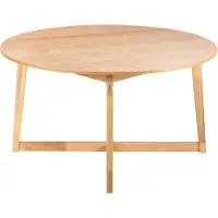 Beliani WAIPORI- Eettafel - Lichte houtkleur - 140 cm - MDF