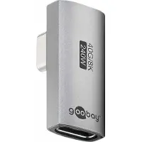 Goobay Haakse USB C verloopstekker - USB C female naar USB C male - Tot 40 Gb