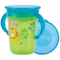 Nuby Drinkbeker m. Handvat - 240ml - Groen m. Print - - OneSize - Bekers