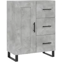vidaXL Hoge kast 69,5x34x180 cm bewerkt hout betongrijs