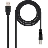 Nanocable Kabel USB 2.0a naar USB B NANOCABLE 10.01.0102-BK Zwart 1 m