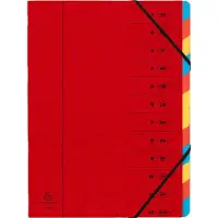 Exacompta Sorteermap 12-delig | rood