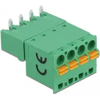 DeLOCK Terminalblock Set für Platine 4 Pin 5,08 mm Rastermaß horizontal