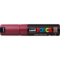 Posca acrylmarker - beitelpunt PC-8K - 8 mm - wijnrood