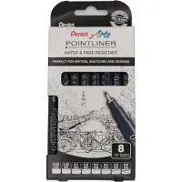 Pentel Pointliner 8-set