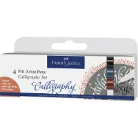 Faber-Castell kalligrafie pen - tekenstift - Pitt Artist Pen - kalligrafieset - 4-delig - FC-167504