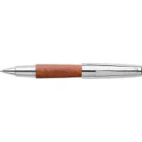 Faber-Castell rollerball - E-motion - chroom/ bruin perenhout - FC-148205