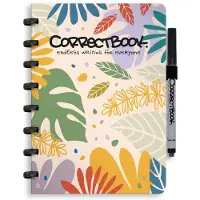 Correctbook A5 Uitwisbaar Notitieboek – Herbruikbaar schrift – Botanical Beauty – Gelinieerd – Inclusief pen & wisdoekje – Aanvulbaar met extra pagina’s