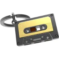Metalmorphose Sleutelhanger Audio Cassette Zwart