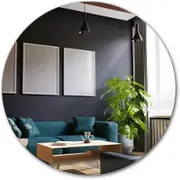 Tulup Spiegel - Spiegel Rond - 80 cm x 80 cm - Ronde Spiegel - Spiegel Voor de Woonkamer - Spiegel Rond Zonder Lijst - Scandinavische Wandspiegel