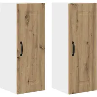vidaXL Vaatwasserpaneel Kalmar 2 st Artisan Eiken Bewerkt hout