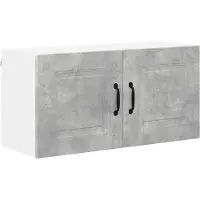 vidaXL Vaatwasserpaneel Kalmar Beton Grijs 80 x 31 x 40 cm