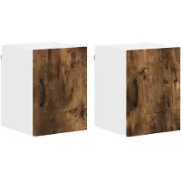 vidaXL Vaatwasserpaneel Kalmar 2 pcs Rook Eiken Bewerkt hout