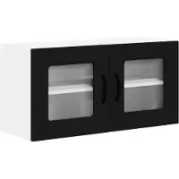 vidaXL Vaatwasserpaneel Kalmar Zwart 80 x 31 x 40 cm Bewerkt hout