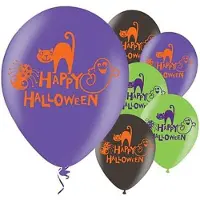 Amscan Ballonnen Halloween - 24x stuks - happy halloween - 27 cm - horror - halloween feestje