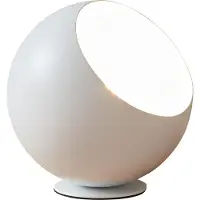 Lux.pro Tafel lamp 'Lukkodso', 1x E27, afmetingen 20 x 20 cm, met bolvormige lampenkap, metaal, wit