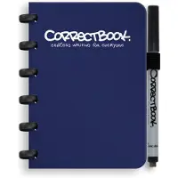 Correctbook A6 Uitwisbaar Notitieboek – Herbruikbaar schrift – Midnight Blue – Blanco – Inclusief pen & wisdoekje – Aanvulbaar met extra pagina’s