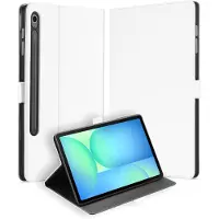 B2Ctelecom Samsung Galaxy Tab S10 FE Plus Book Cover Hoesje met Standaard – Wit