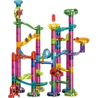 Yellies Knikkerbaan - Glow In The Dark Knikkers - Educatief Interactief Kinderspeelgoed - Speelgoed Jongens & Meisjes 5 Jaar - 105 Stuks - Inclusief Accessoires