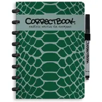 Correctbook A5 Uitwisbaar Notitieboek – Wise Snake – Blanco – Herbruikbaar schrift – Inclusief pen & wisdoekje – Aanvulbaar met extra pagina’s