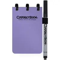Correctbook A7 Uitwisbaar Notitieboek – Petunia Purple – Mix (lijntjes/blanco) – Herbruikbaar schrift – Inclusief pen & wisdoekje – Pocketformaat