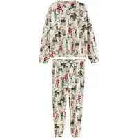 Next Pyjama crème / groen / framboos / zwart