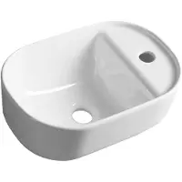 Hak Manaki Keramische wastafel 42x28cm, wit