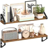 Vasagle Zwevende wandplanken set voor veelzijdige wanddecoratie, 60B cm