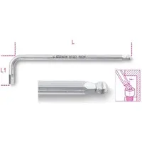 Beta 96BPINOX 3-HAAKSE STIFTSLEUTELS
