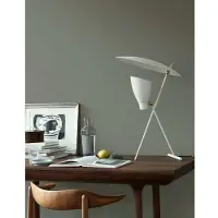 Warm Nordic Tafellampe , Silhouette, Wit, Woonkamer, Metaal, Designer