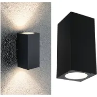 Paulmann LED-wandlamp buiten Flame, zwart, Aluminium, Modern, LED wandlamp buiten