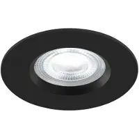 Nordlux LED inbouwlamp Don Smart, 3 per-set, zwart dimbaar, zwart, Badkamer, Kunststof, Slimme inbouwlamp