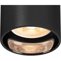 SLV Asto Tube plafondspot GU10 2-lamps zwart Tube, dimbaar, zwart, Woon-/ Eetkamer, Aluminium, Modern, buitenspot