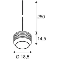 SLV LED Pendelarmatuur | 1X E27 Max 15W | IP20 Dimbaar | PANTILO