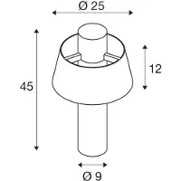 SLV Sokkellamp buiten Photoni, zwart, Aluminium, Sokkellamp